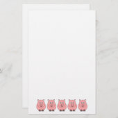 Pig Design Stationery Briefpapier (Vorne/Hinten)