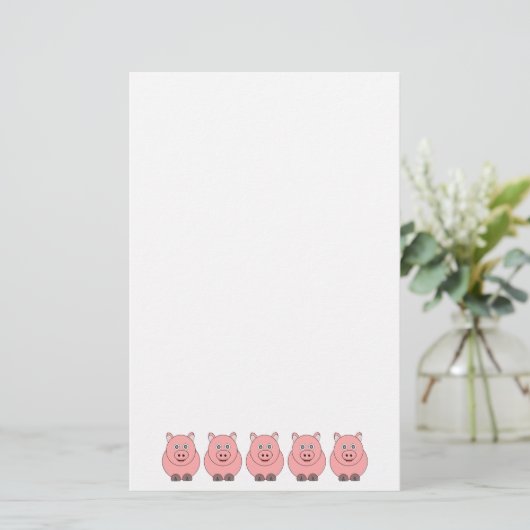 Pig Design Stationery Briefpapier (Stehend Vorderseite)