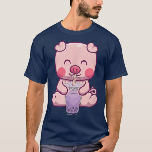 Pig Drink Blase Boba Tee Japanisch