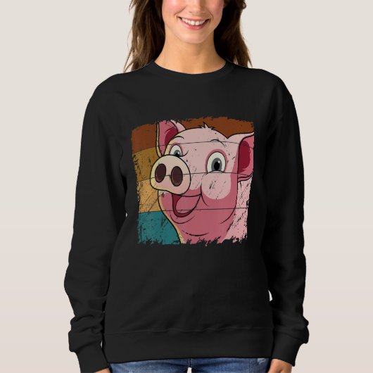 Pig Face, Animal Lover For Men Women, Farming Farm Sweatshirt (Vorderseite)
