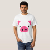 Pig Face Costume Funny Halloween  T-Shirt (Vorne ganz)