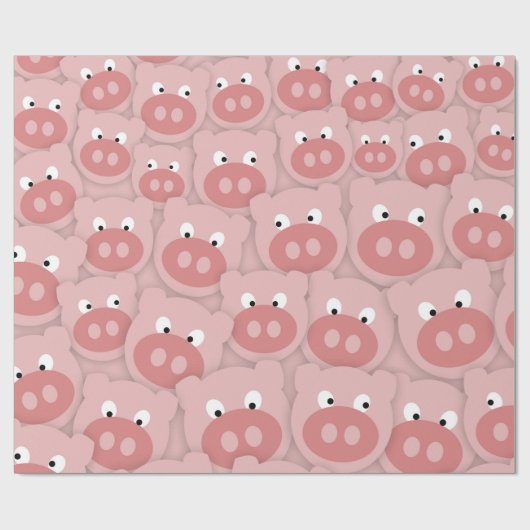 Pig Face Fun Geschenkpapier (Flach)
