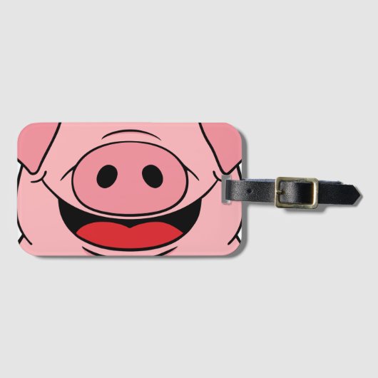 Pig Face Gepäckanhänger (Vorderseite (Horizontal))
