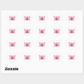 Pig Face Herz-Aufkleber (Blatt)