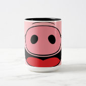 Pig Face Zweifarbige Tasse (Mittel)