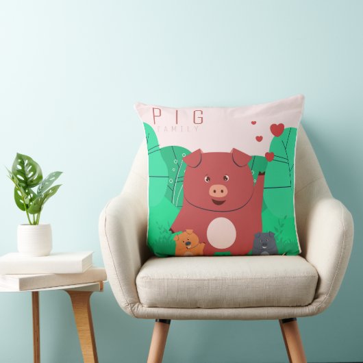 Pig Family Pillow Kissen (Stuhl )