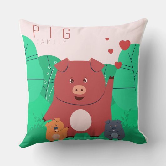 Pig Family Pillow Kissen (Rückseite)