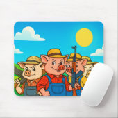 Pig Farming Committee Pax Baculum Mauspad (Mit Mouse)