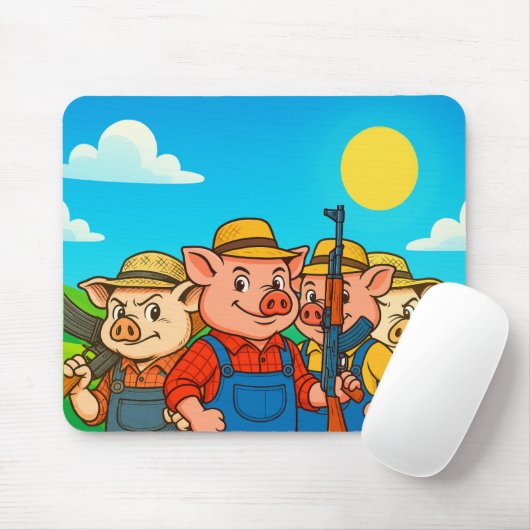 Pig Farming Committee Pax Baculum Mouse Pad Mousepad (Mit Mouse)