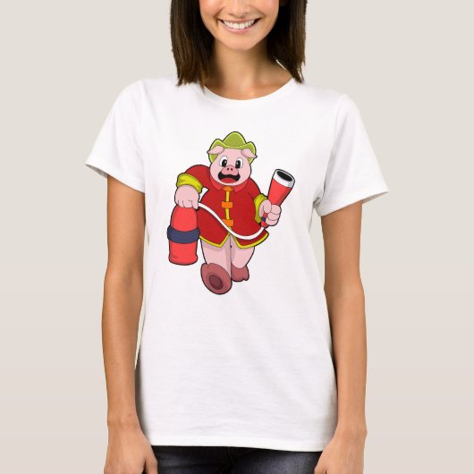 Pig Feuerlöschgerät T-Shirt (Vorderseite)