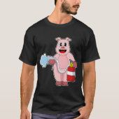 Pig Firefighter Fire hose T-Shirt (Vorderseite)