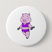Pig Fitness Dumbell Button (Vorderseite)