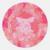 PiG Flower of life Runder Aufkleber (Vorderseite)