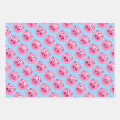 Pig-Gesicht Cartoon, kundenspezifische Farbverpack Geschenkpapier Set (Vorderseite)