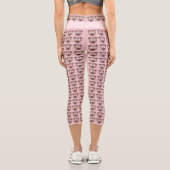 Pig-Gesichtsmuster Capri Leggings (Rückseite)