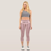 Pig-Gesichtsmuster Capri Leggings (Vorderseite)
