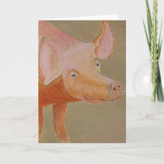 Pig Greetings Card Karte (Vorderseite)