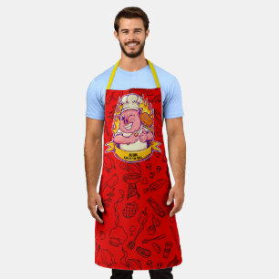 Pig Grillen auf der Grill-Koch anpassen Schürze