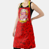 Pig Grillen auf der Grill-Koch anpassen Schürze (InSitu)