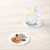 Pig Halloween Pumpkin Bat Kostüm Untersetzer (Vor Ort)