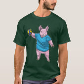 Pig Handball Spieler Handball T-Shirt (Vorderseite)