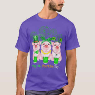 Pig Happy St Patricks Day Family Bauer Lo T-Shirt