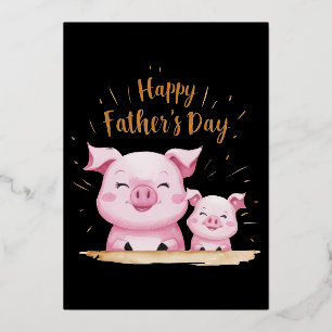 Pig Happy Vatertag Folieneinladung