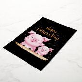 Pig Happy Vatertag Folieneinladung (Gedreht)