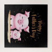 Pig Happy Vatertag Puzzle (Horizontal)