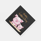 Pig Happy Vatertag Serviette (Ecke)