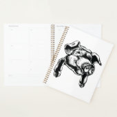 Pig Head Farm Animal Drawing in Black White Planer (Anzeige)