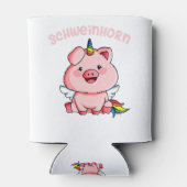 Pig Horn Einhorn Schweinekostüm Extravagantes Klei Dosenkühler (Rückseite)