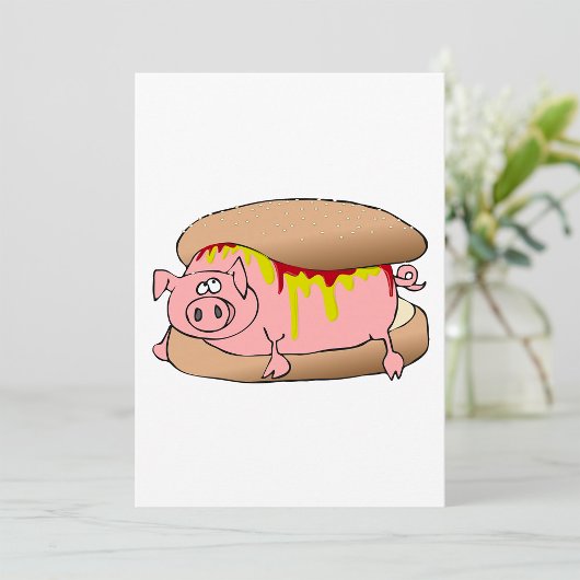 Pig Hot Dog Einladung