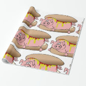 Pig Hot Dog Geschenkpapier (Ungerollt)