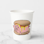 Pig Hot Dog Pappbecher (Vorderseite)