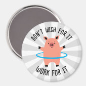 Pig Hula Hoop Magnet (Vorderseite/Rückseite)