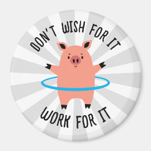 Pig Hula Hoop Magnet