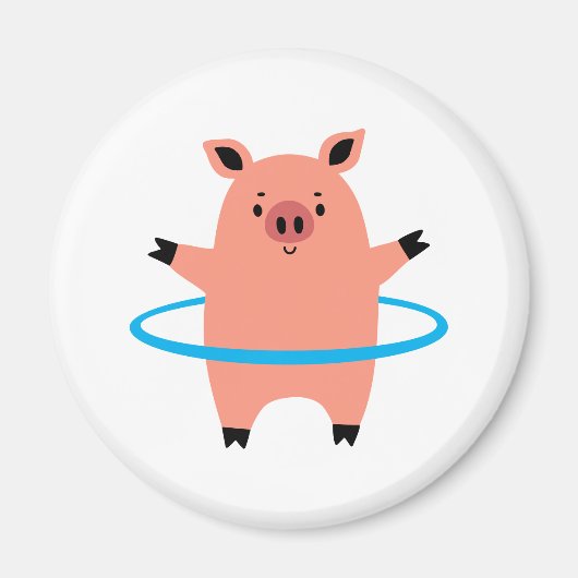 Pig Hula Hoop Magnet (Vorne)