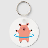 Pig Hula Hoop Schlüsselanhänger (Rückseite)