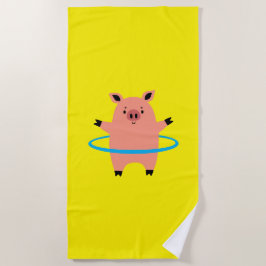 Pig Hula Hoop Strandtuch