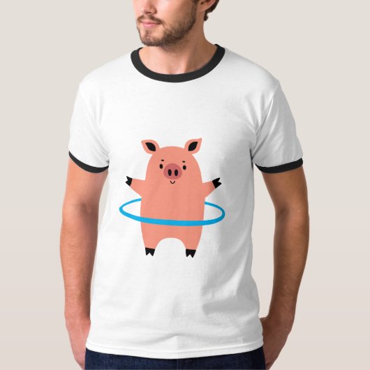 Pig Hula Hoop T-Shirt (Vorderseite)