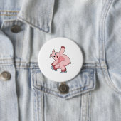 Pig Ice Skaten Ice Skate Button (Beispiel)
