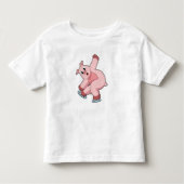 Pig Ice Skaten Ice Skate Kleinkind T-shirt (Vorderseite)