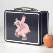 Pig Ice Skaten Ice Skate Metall Brotdose (Beispiel)