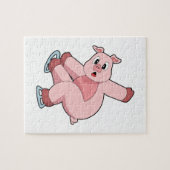 Pig Ice Skaten Ice Skate Puzzle (Horizontal)