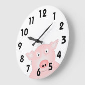 Pig in a Poke Clock Große Wanduhr (Winkel)