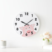 Pig in a Poke Clock Große Wanduhr (Zuhause)