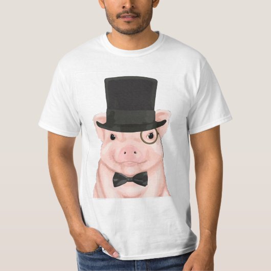 Pig in a top hat, monocle, and bow tie  (Vorderseite)