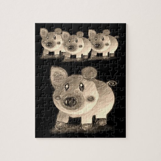 Pig Jigsaw Puzzle (Vertikal)