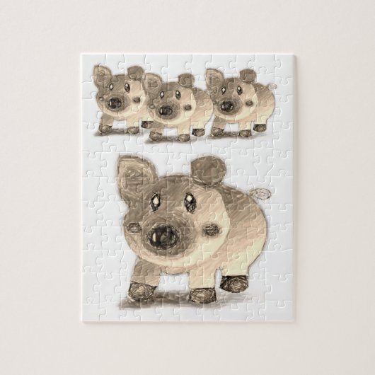 Pig Jigsaw Puzzle (Vertikal)